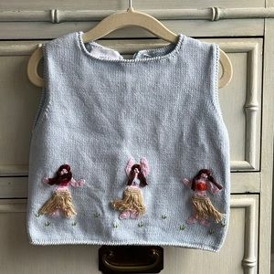 bella bliss Sleeveless Applique Pullover, Luau